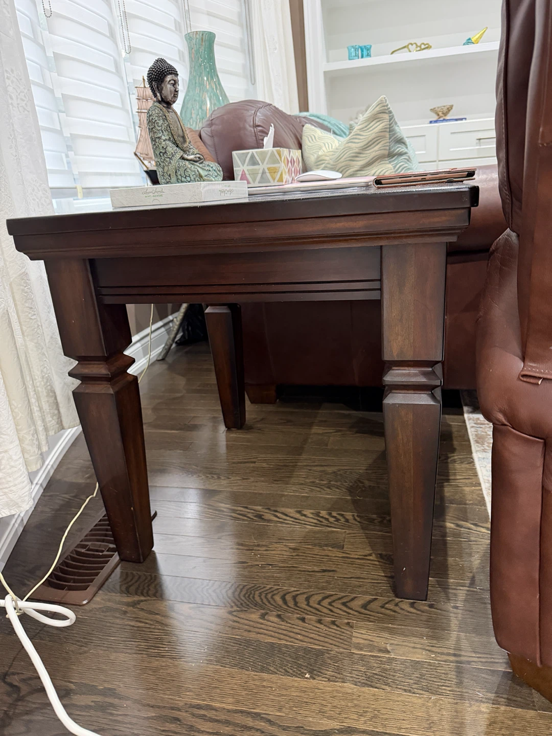 3-Piece Solid Wood Coffee Table & Side Table Set - photo 3
