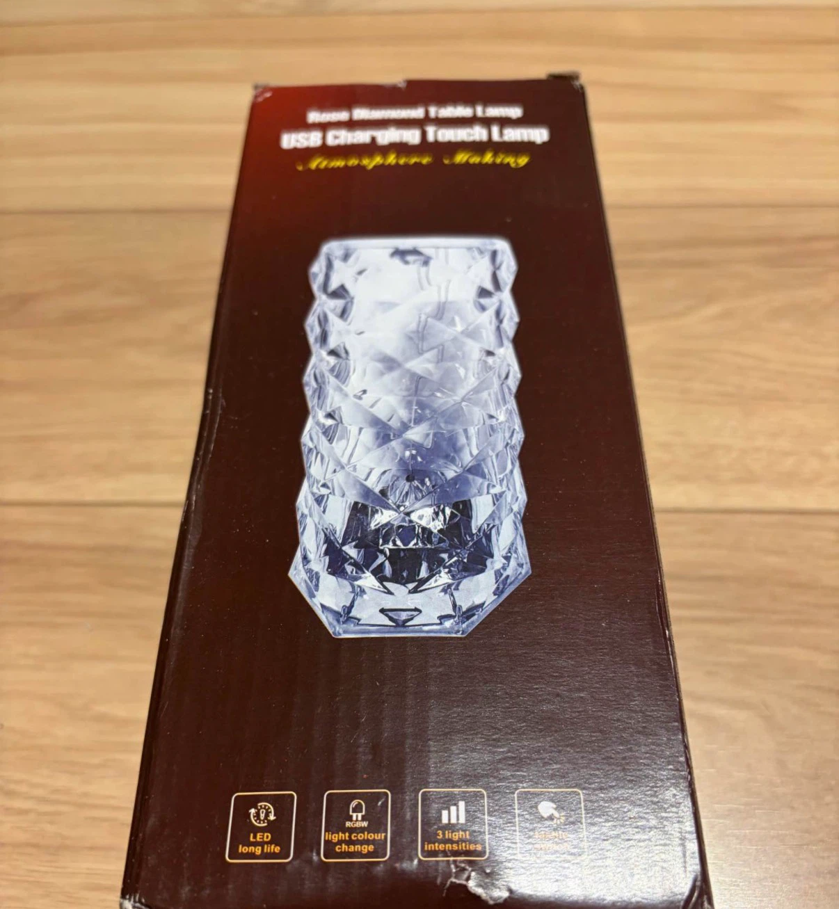 Rose Diamond Table Lamp - USB Charging Touch Lamp - photo 2