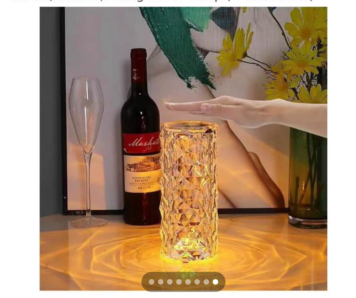 Rose Diamond Table Lamp - USB Charging Touch Lamp - photo 5