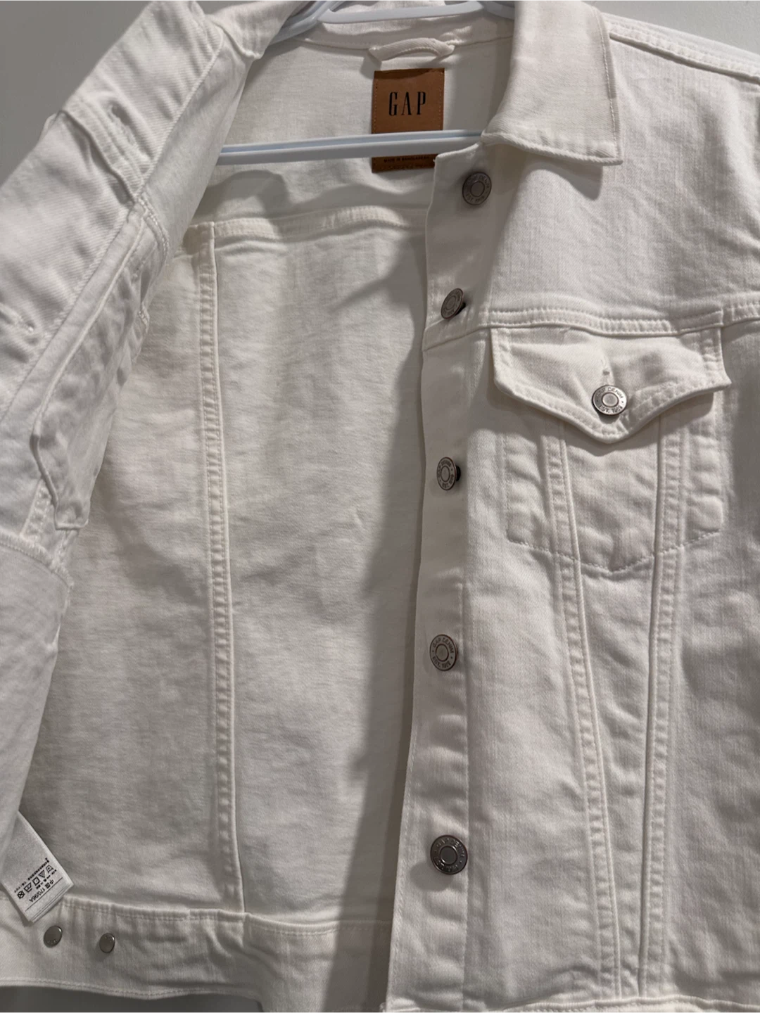 GAP White Denim Jacket - Size M - photo 4