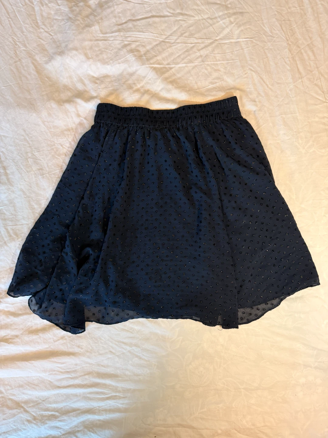 Navy Swiss Dot Mini Skirt - photo 2