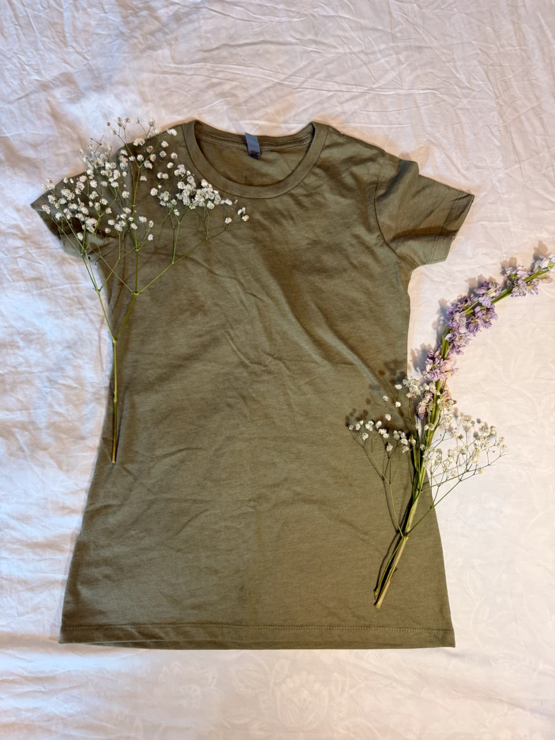 Gildan Navy Green Crew Neck T-shirt