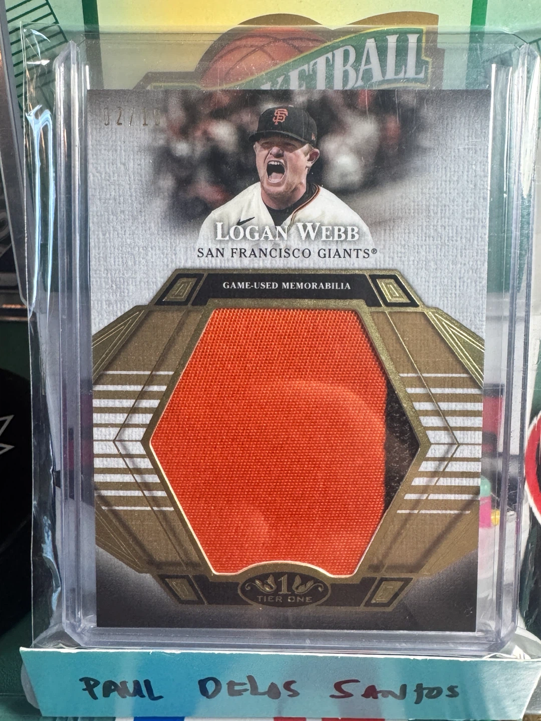 Topps Tier One Logan Webb Game-Used Memorabilia Baseball Card - photo 2