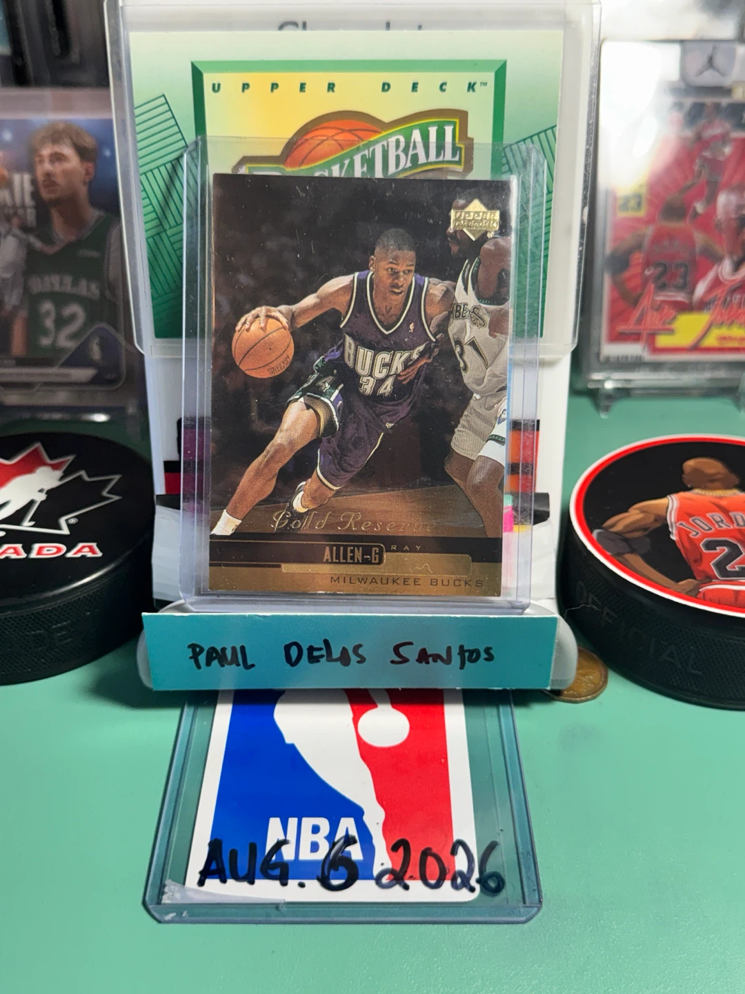 Ray Allen 34 Milwaukee Bucks 1996-97 Gold Reserve Card - photo 2