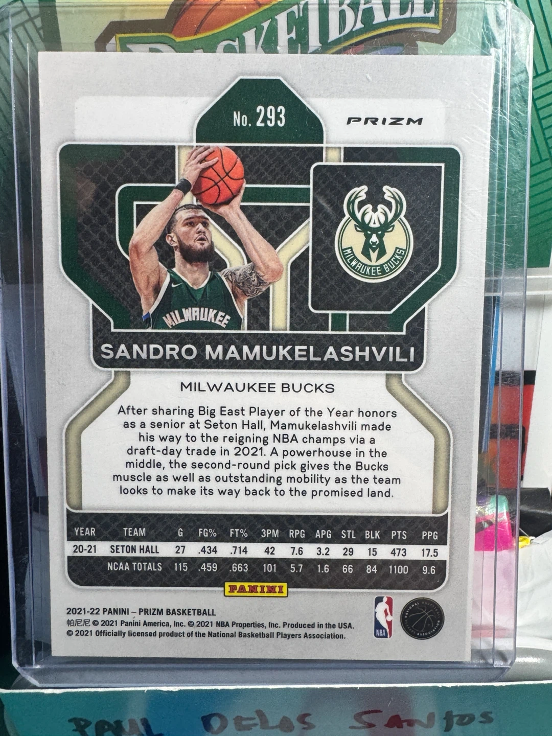 Sandro Mamukelashvili 2021-22 Panini Prizm Rookie Card - photo 3