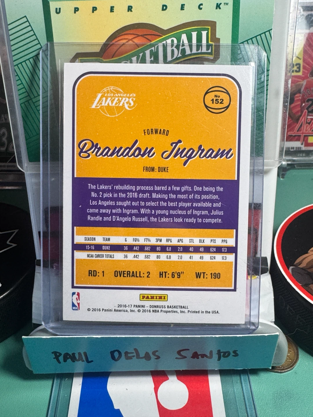 Brandon Ingram 2016-17 Donruss Rookie Card - photo 3