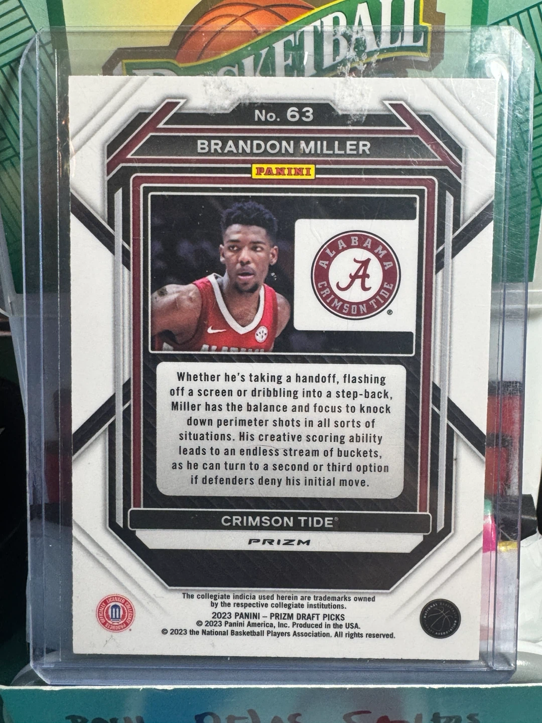 Panini Prizm Brandon Miller 2023 Rookie Card - photo 3