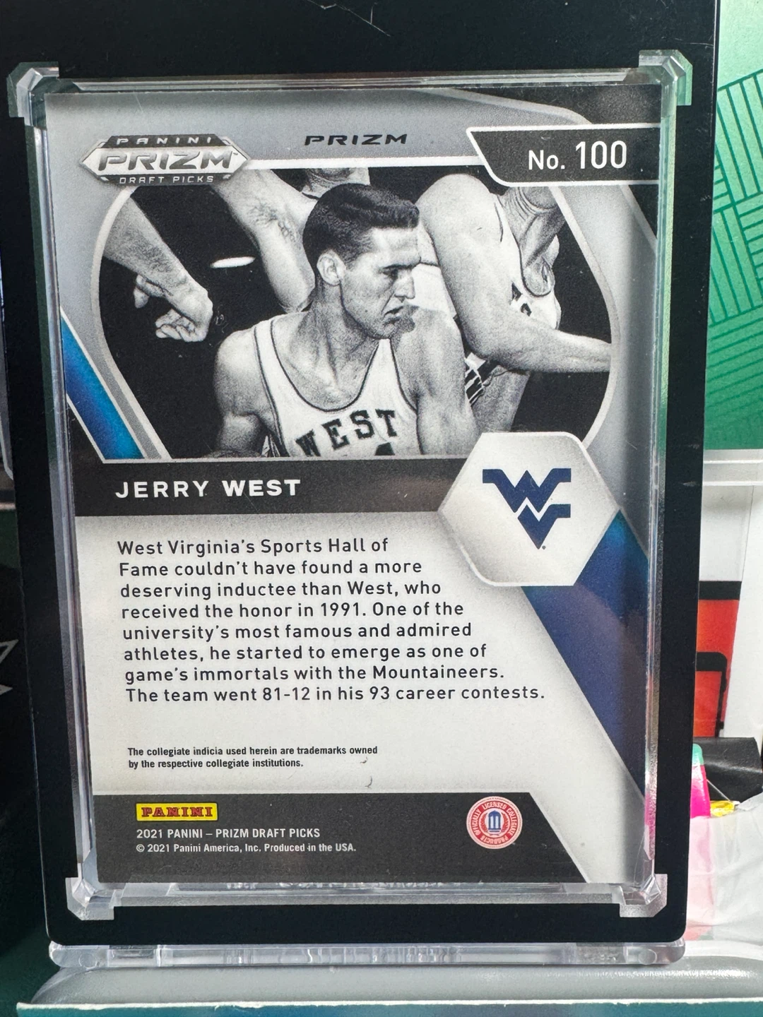 Panini Prizm Draft Picks Jerry West Basketball Card - photo 3