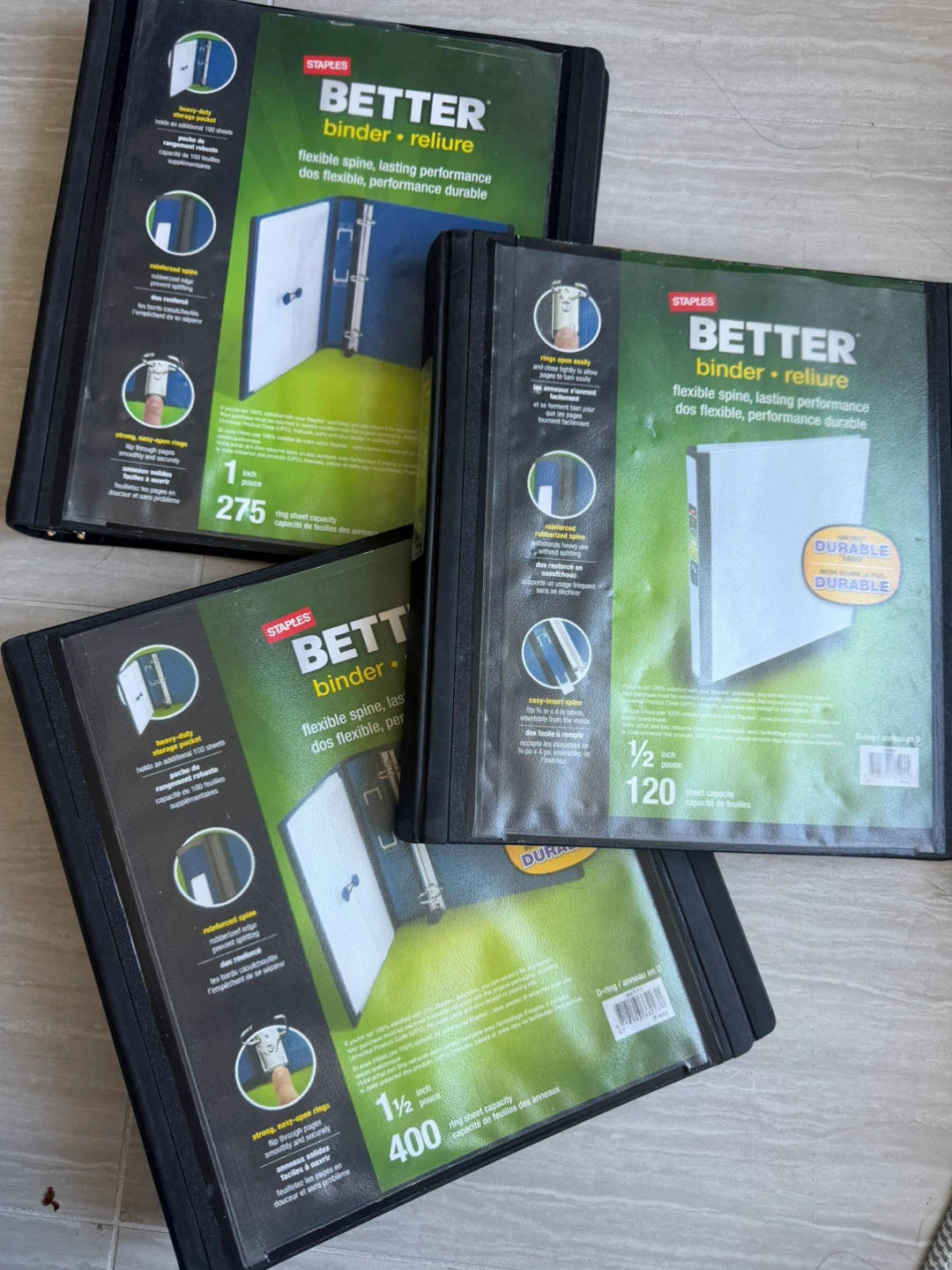 Staples Better Binder - 0.5 inch, 1 inch, 1.5 inch