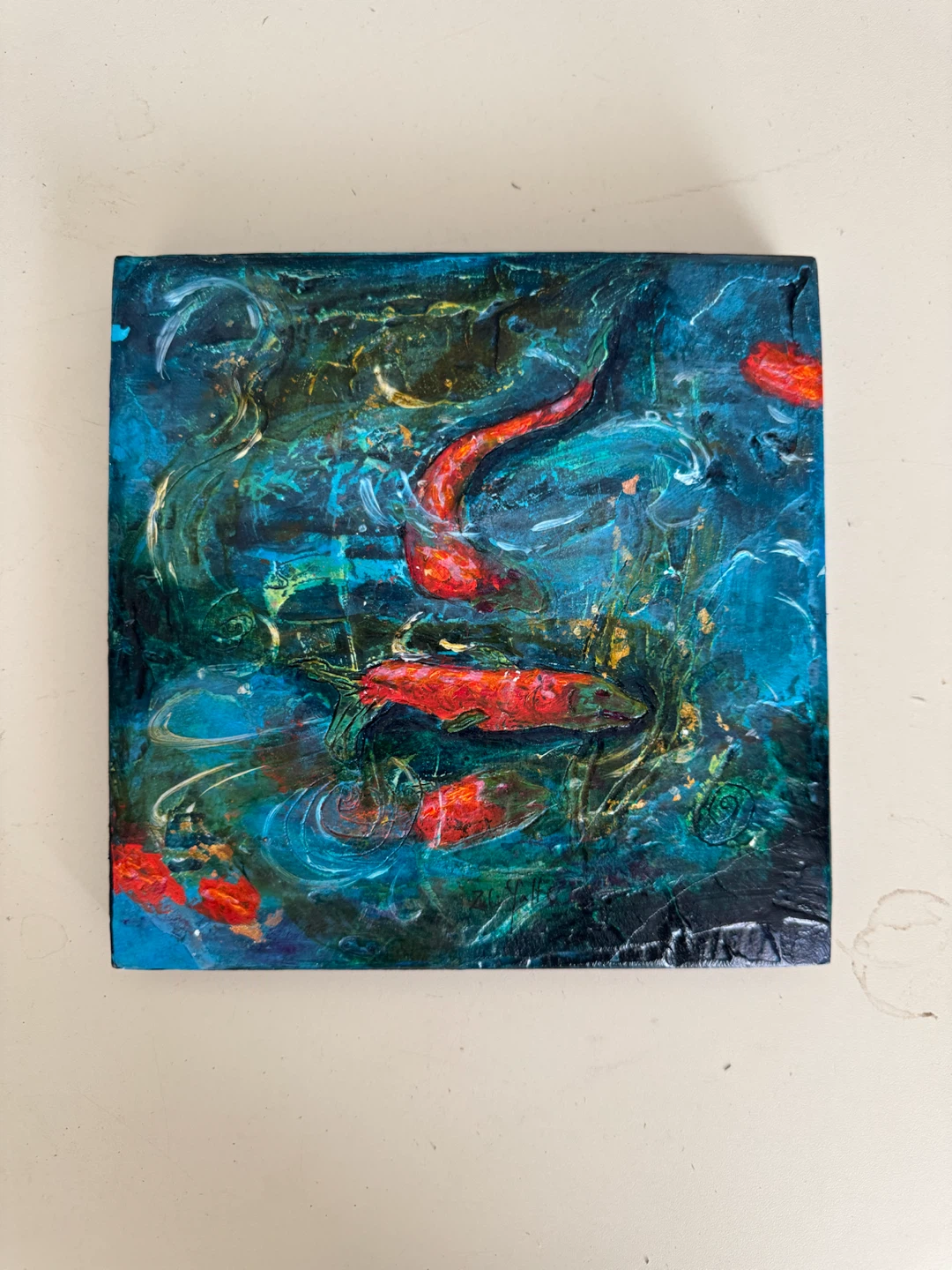Sockeye Run Mixed Media Art