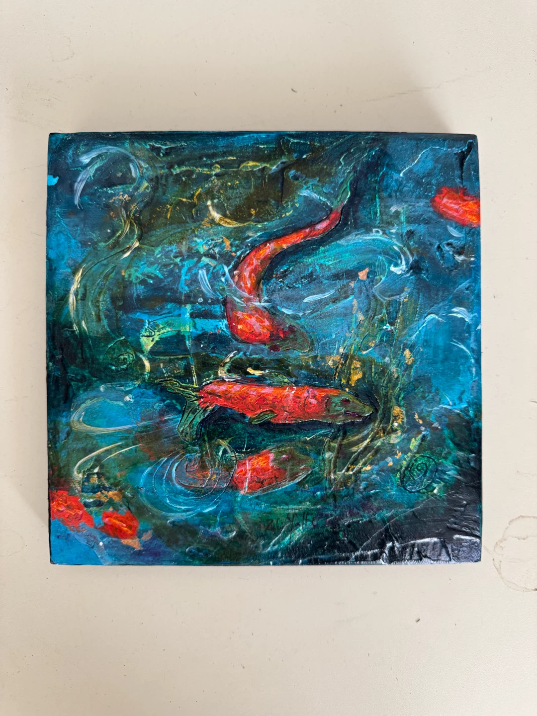 Sockeye Run Mixed Media Art - photo 4