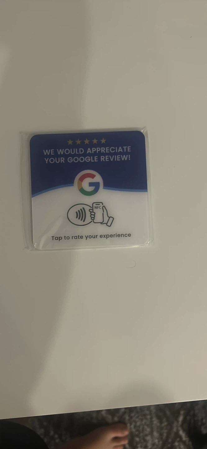 Google NFC Review Tap Sticker