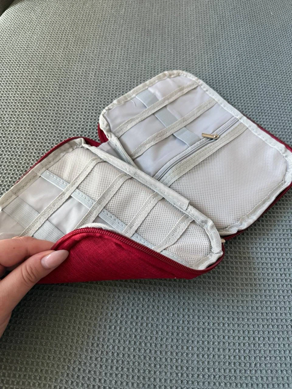Travel Electronics Organizer Case – Red - photo 2