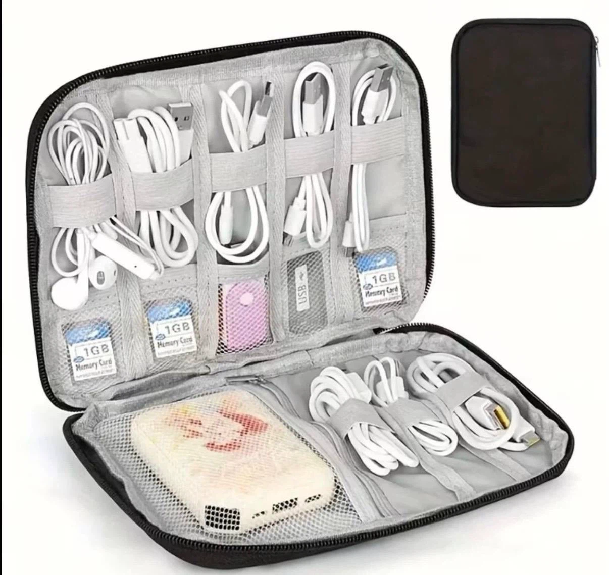 Travel Electronics Organizer Case – Red - photo 4