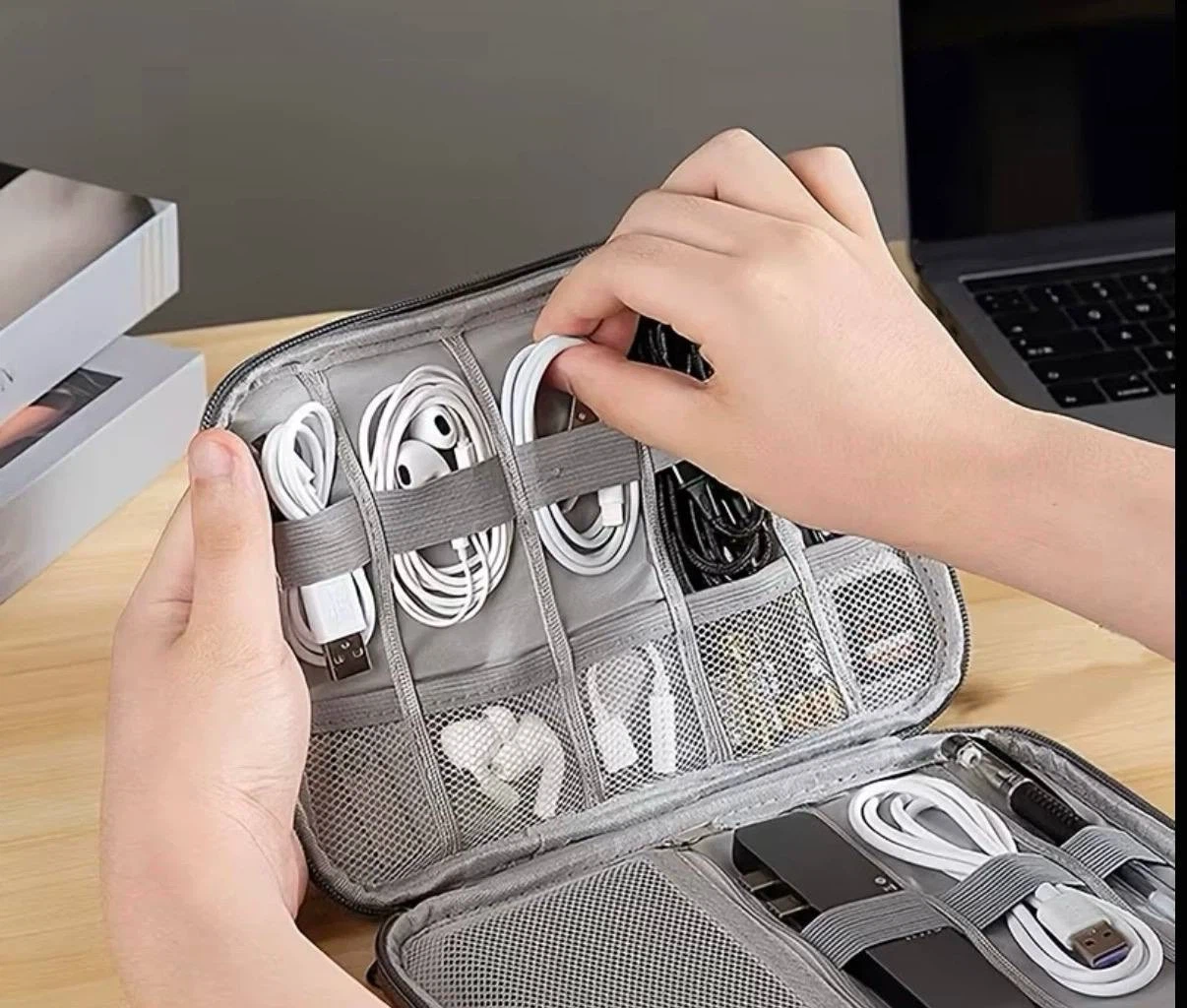 Travel Electronics Organizer Case – Red - photo 5