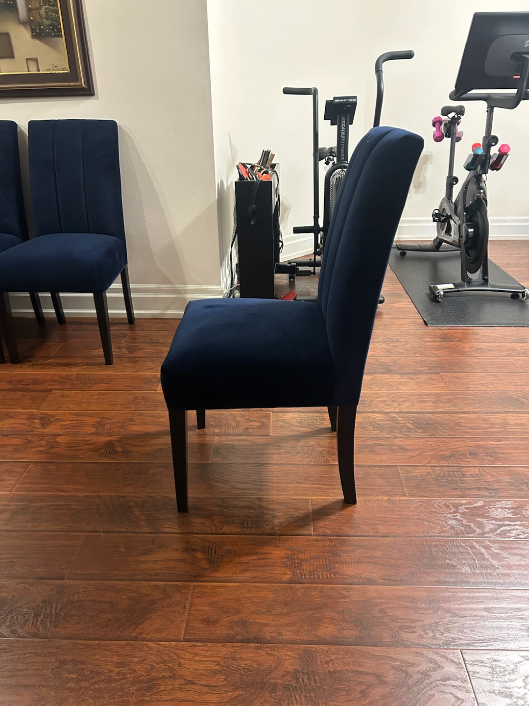 Navy Blue Velvet Dining Chair - photo 2