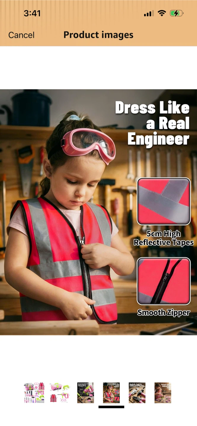 New-Kids Mega Tool Set with Drill, Vest, and Accessories - photo 4