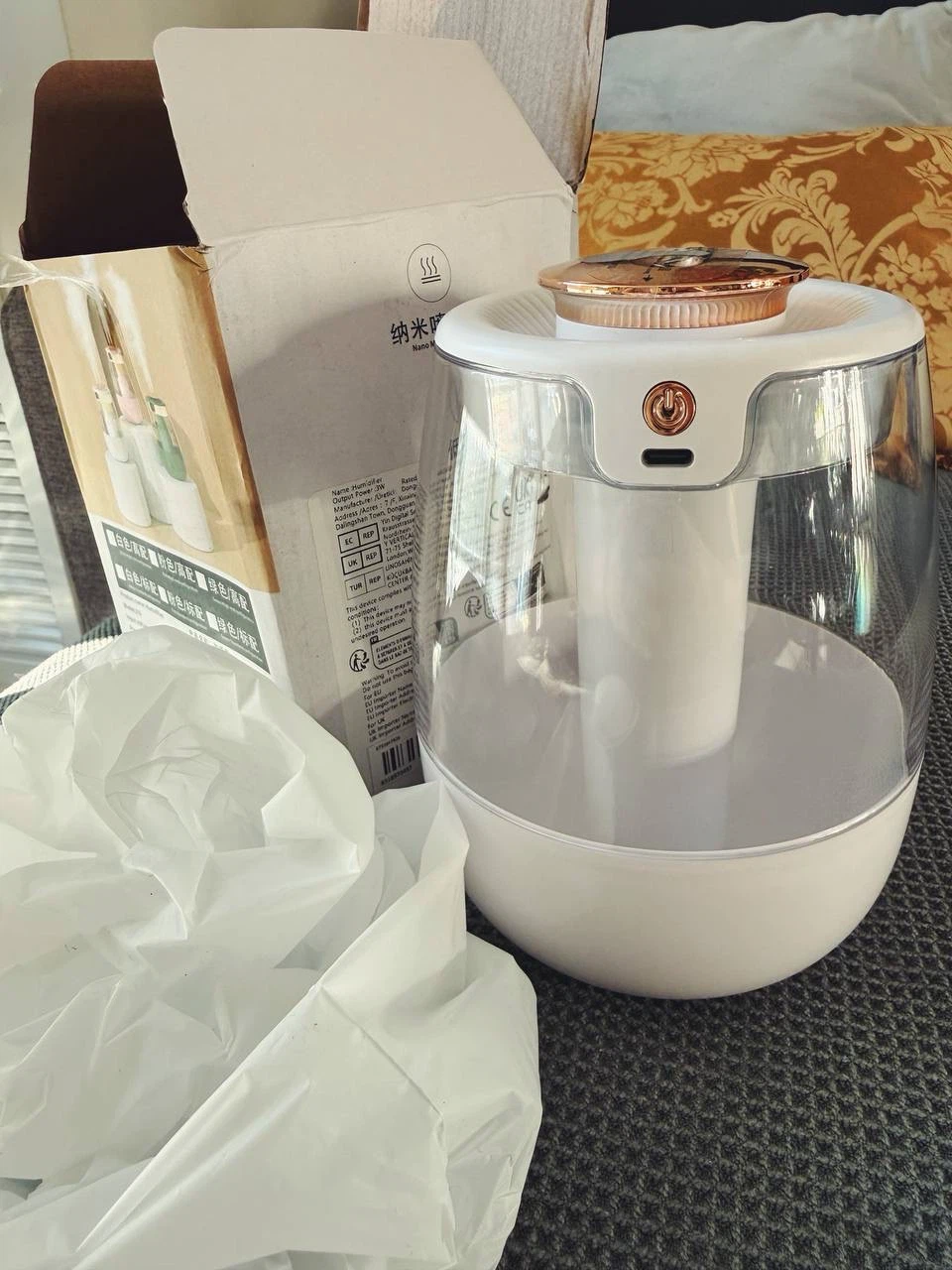 White Mini Mist Humidifier – Double Spray