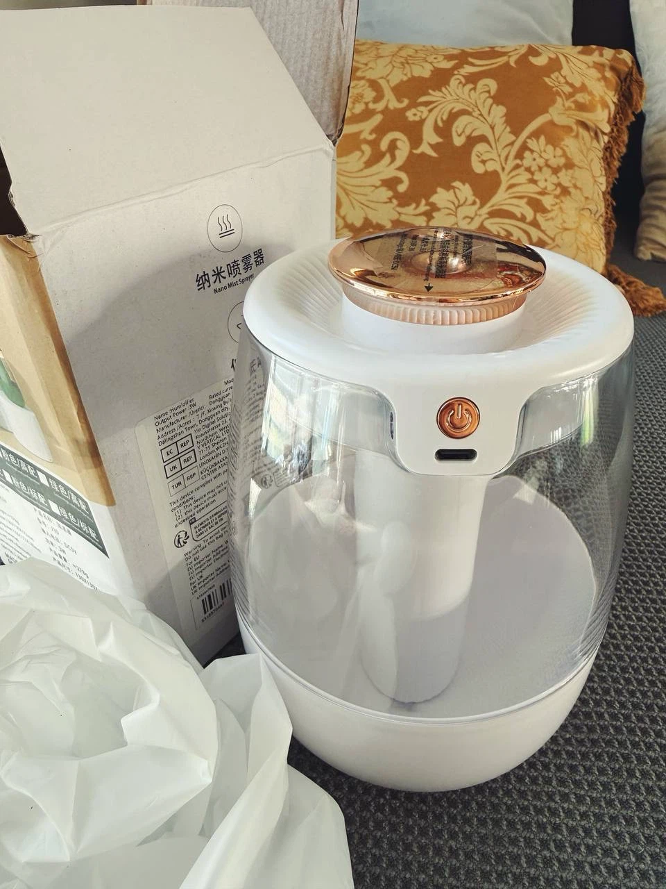 White Mini Mist Humidifier – Double Spray - photo 2