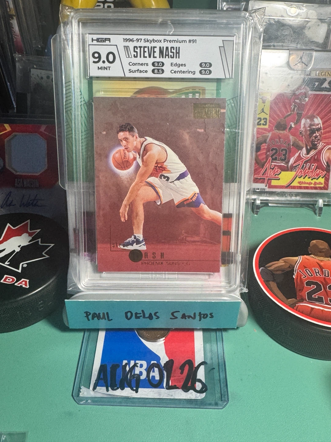 1996-97 Skybox Premium Steve Nash HGA 9.0 Card - photo 2