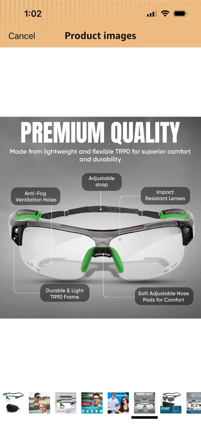 Brand New Sport Safety Glasses with Case - photo 2