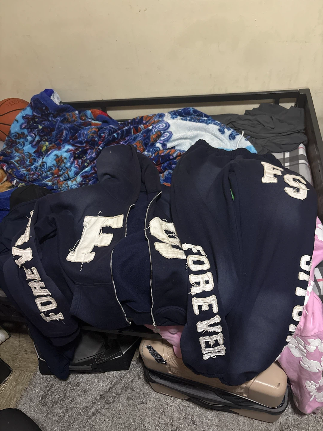 Forever SituatedZip-Up Hoodie and Sweatpants Set