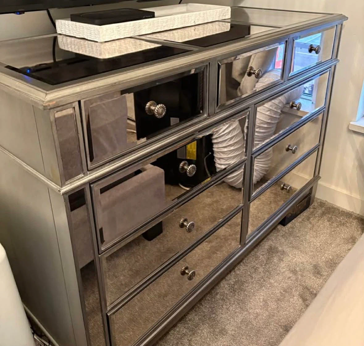 Mirrored Dresser with 10 Drawers - photo 2