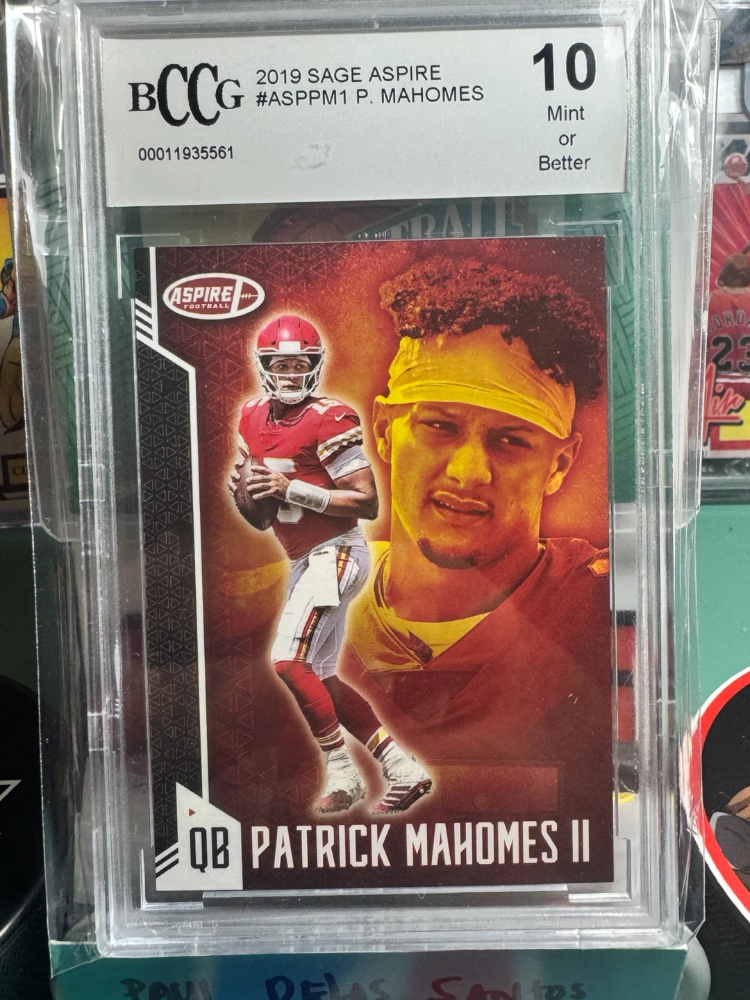 2019 Sage Aspire Patrick Mahomes II BCCG 10 Card