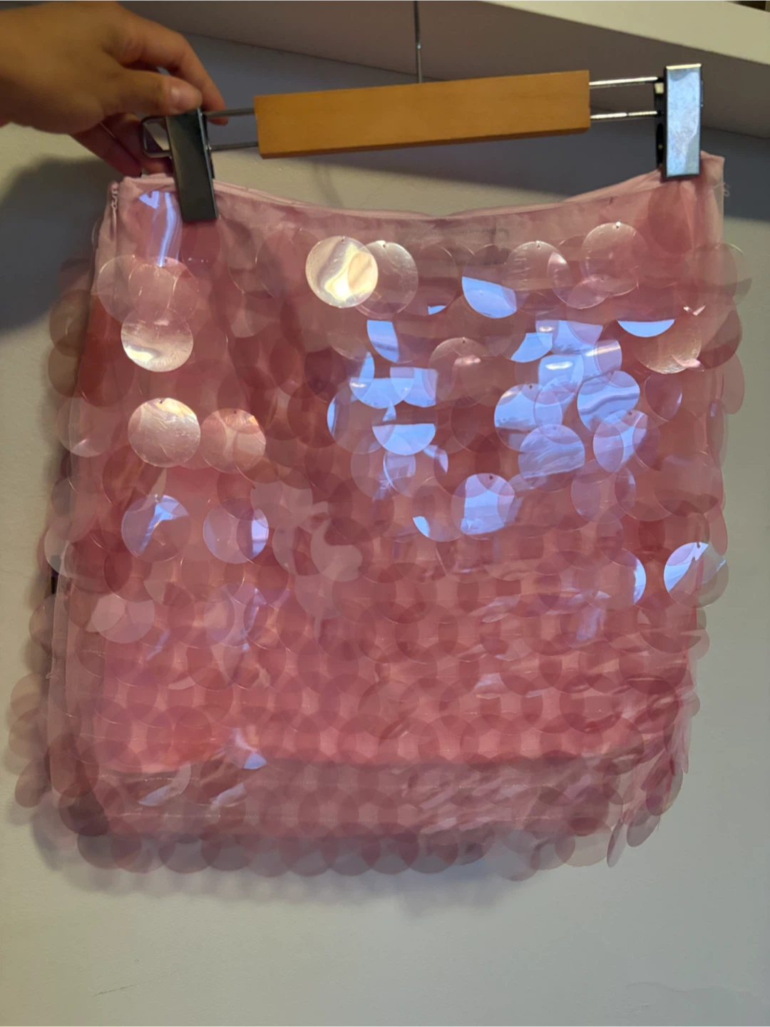 Zara Pink Sequin Mini Skirt NWT size S - photo 4
