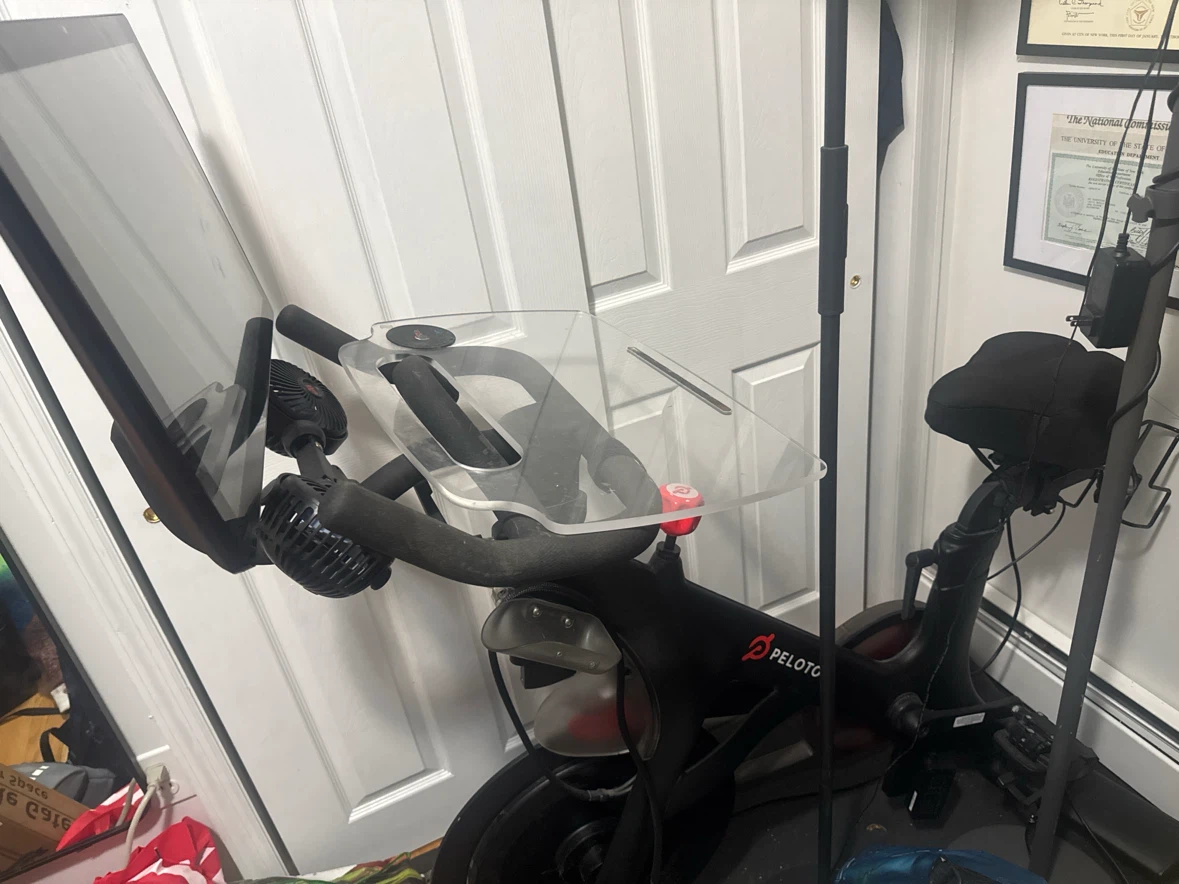 Peloton Exercise Bike with Screen and Accessories