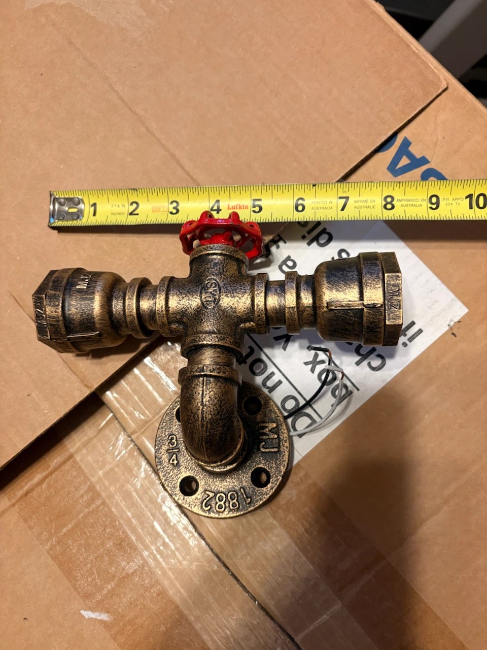 Industrial Pipe Wall Sconce Light Fixture - photo 2