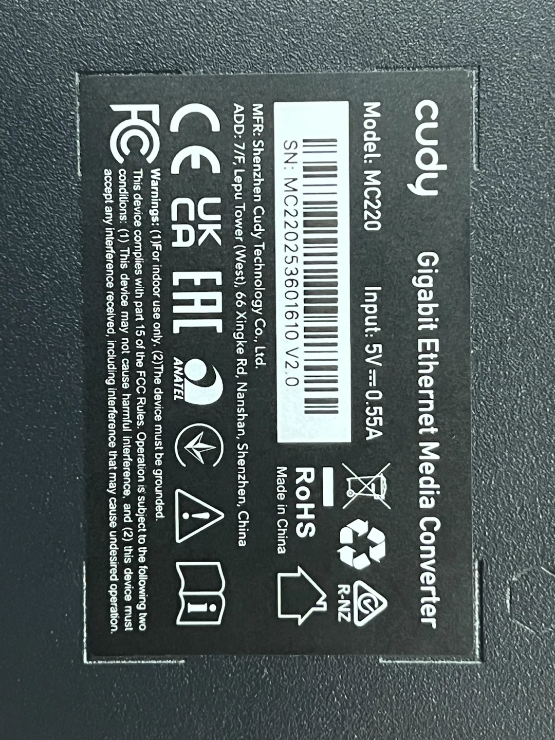 Cudy MC220 Gigabit Ethernet Media Converter with SFP Port - photo 4