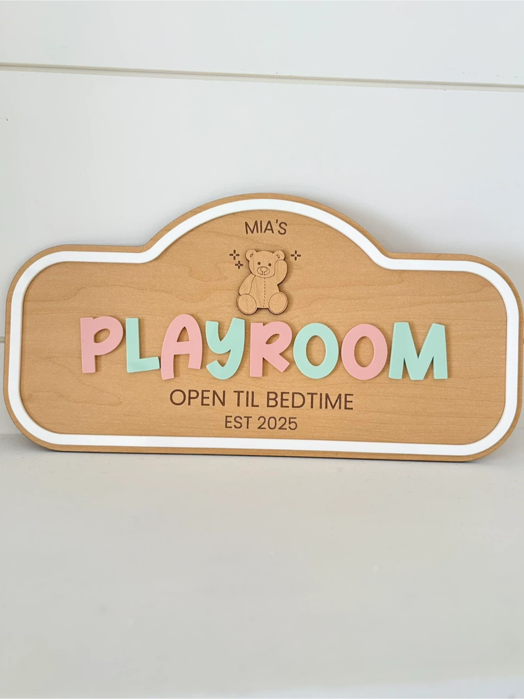 Customizable Playroom Wooden Sign