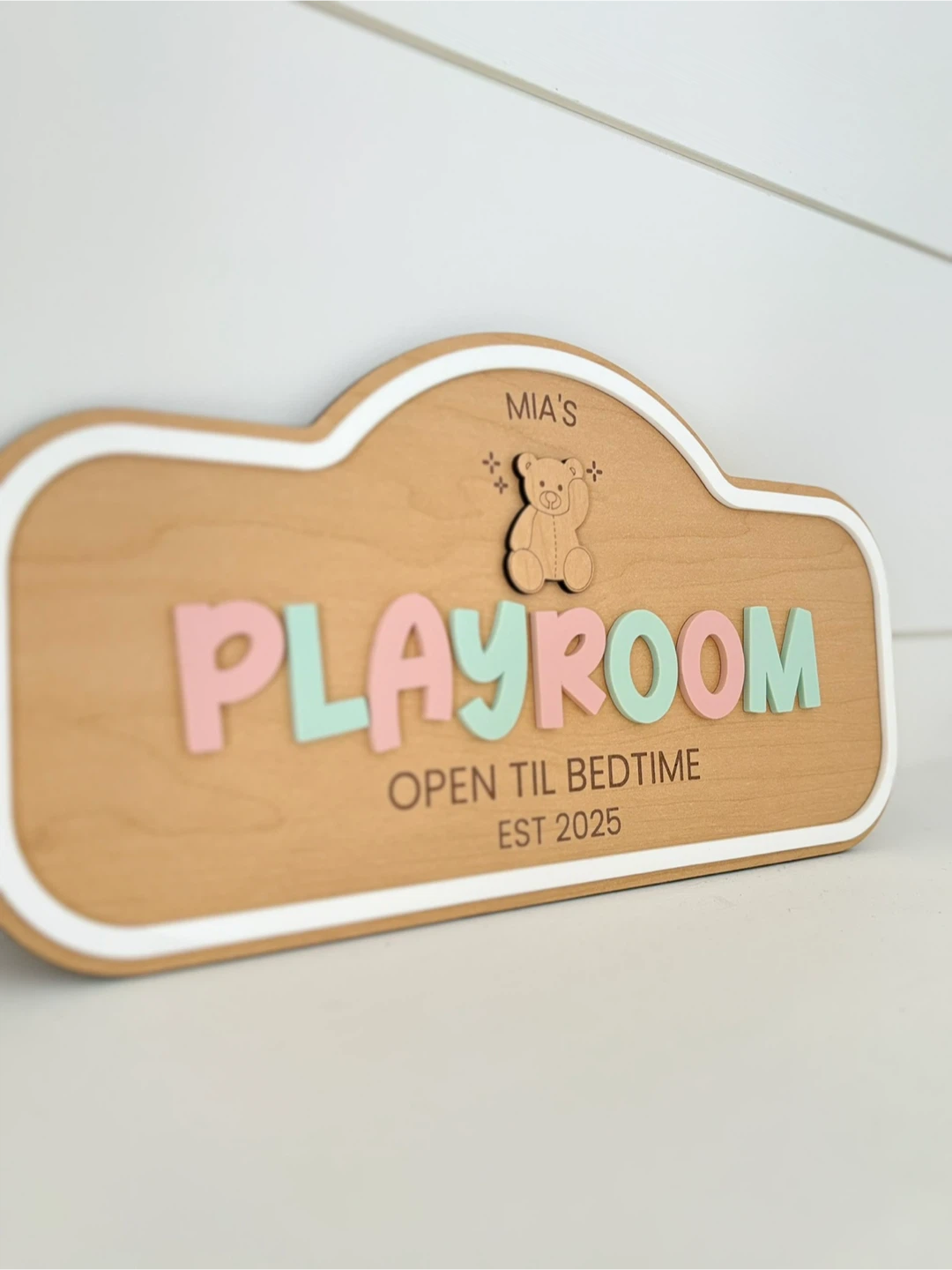 Customizable Playroom Wooden Sign - photo 2
