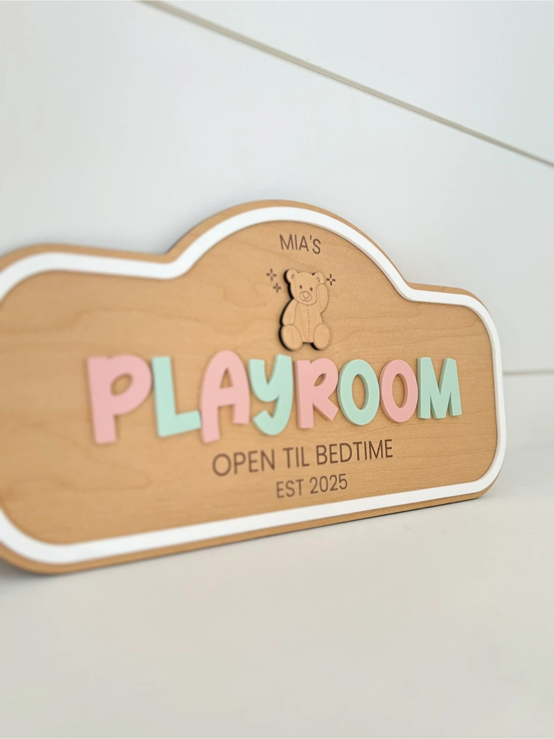 Customizable Playroom Wooden Sign - photo 3