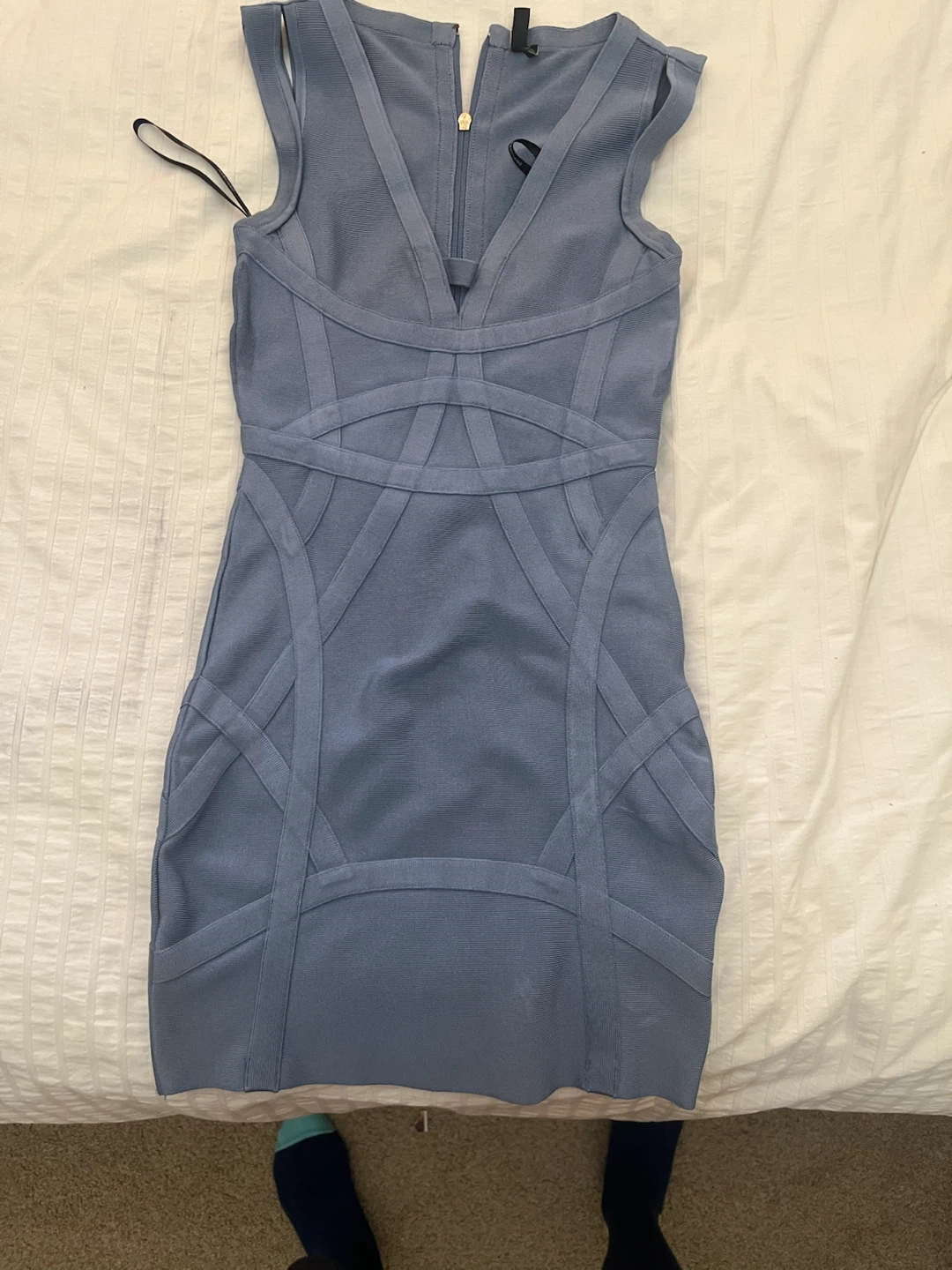 A blue dress