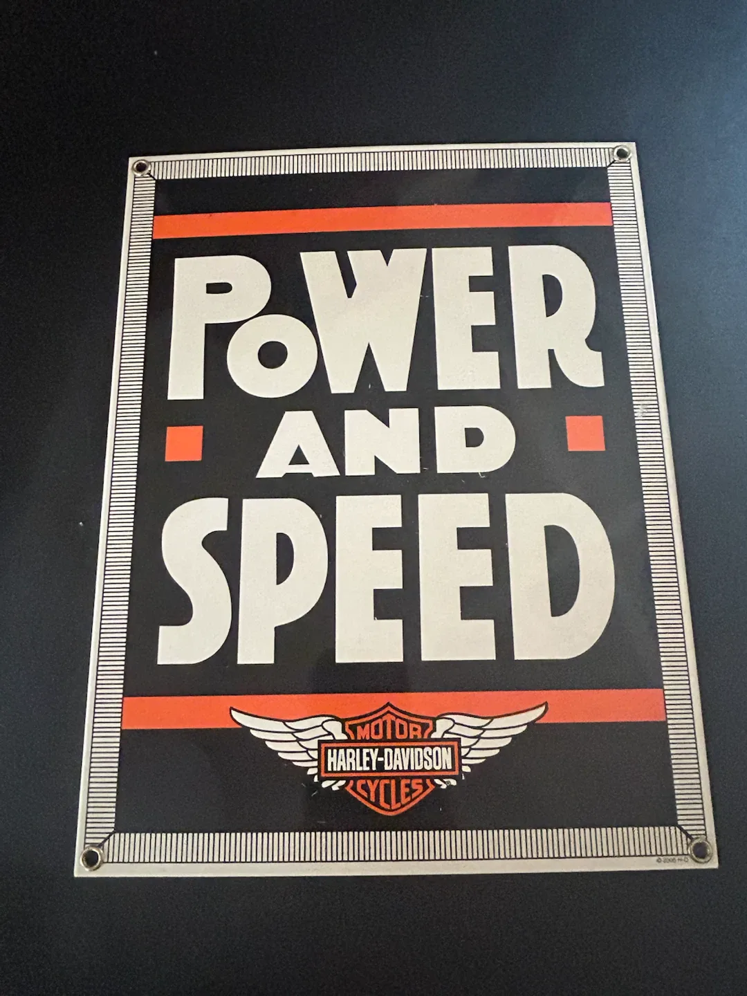 Harley-Davidson Power and Speed Tin Sign