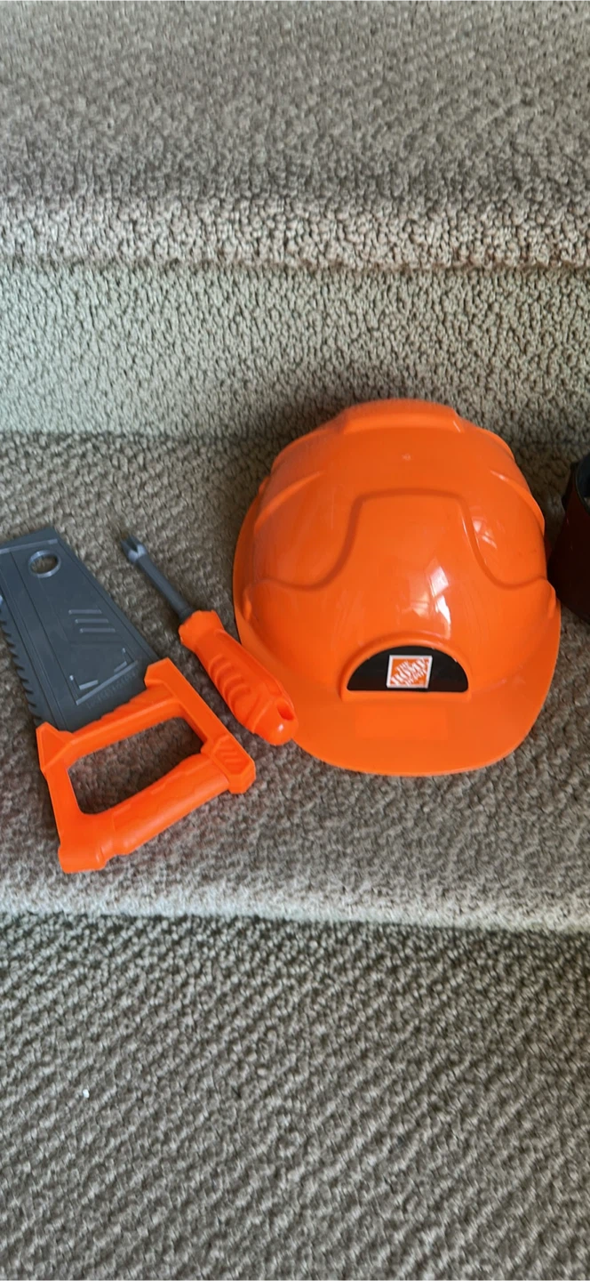 Toy Tool Set with Hard Hat and Belt