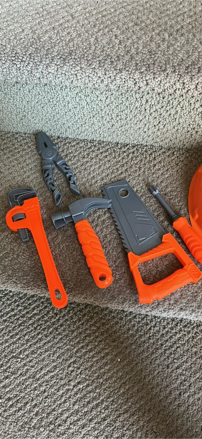 Toy Tool Set with Hard Hat and Belt - photo 2
