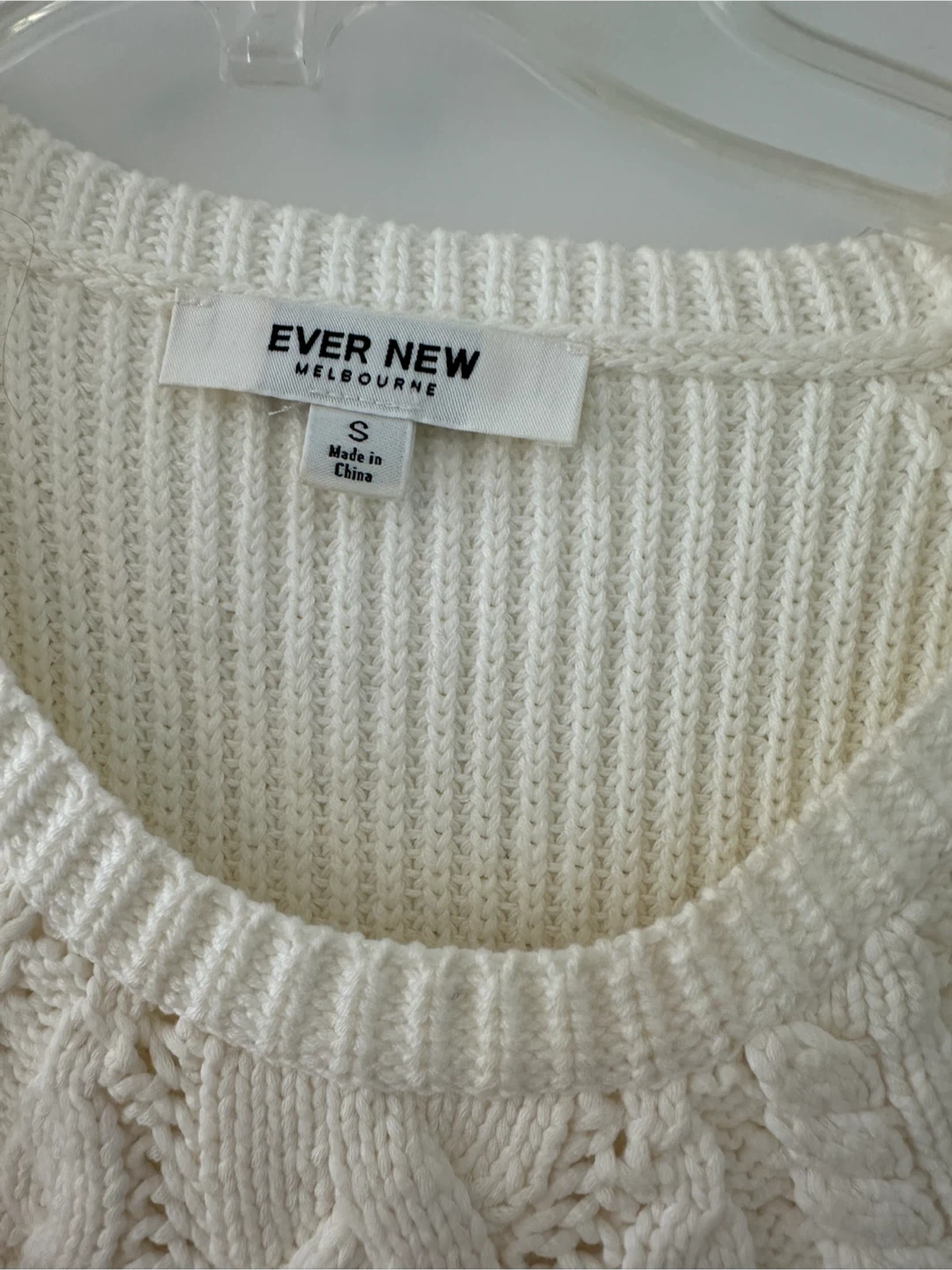 Ever New Melbourne Cream Cold Shoulder Cable Knit Sweater - photo 3