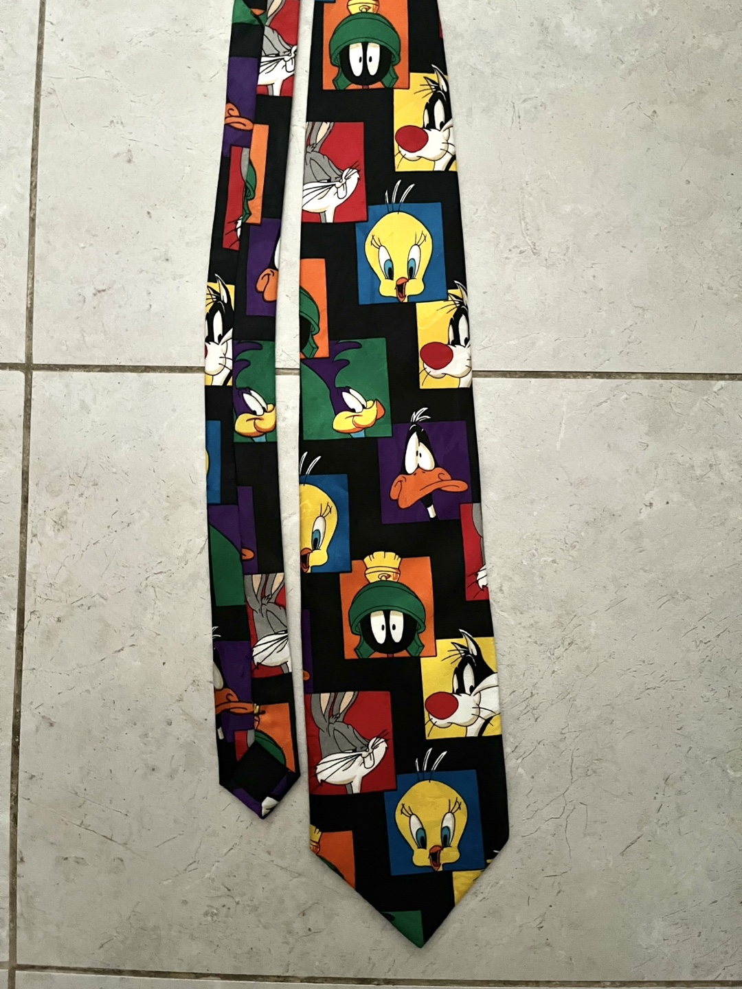 Looney Tunes Character Print Necktie