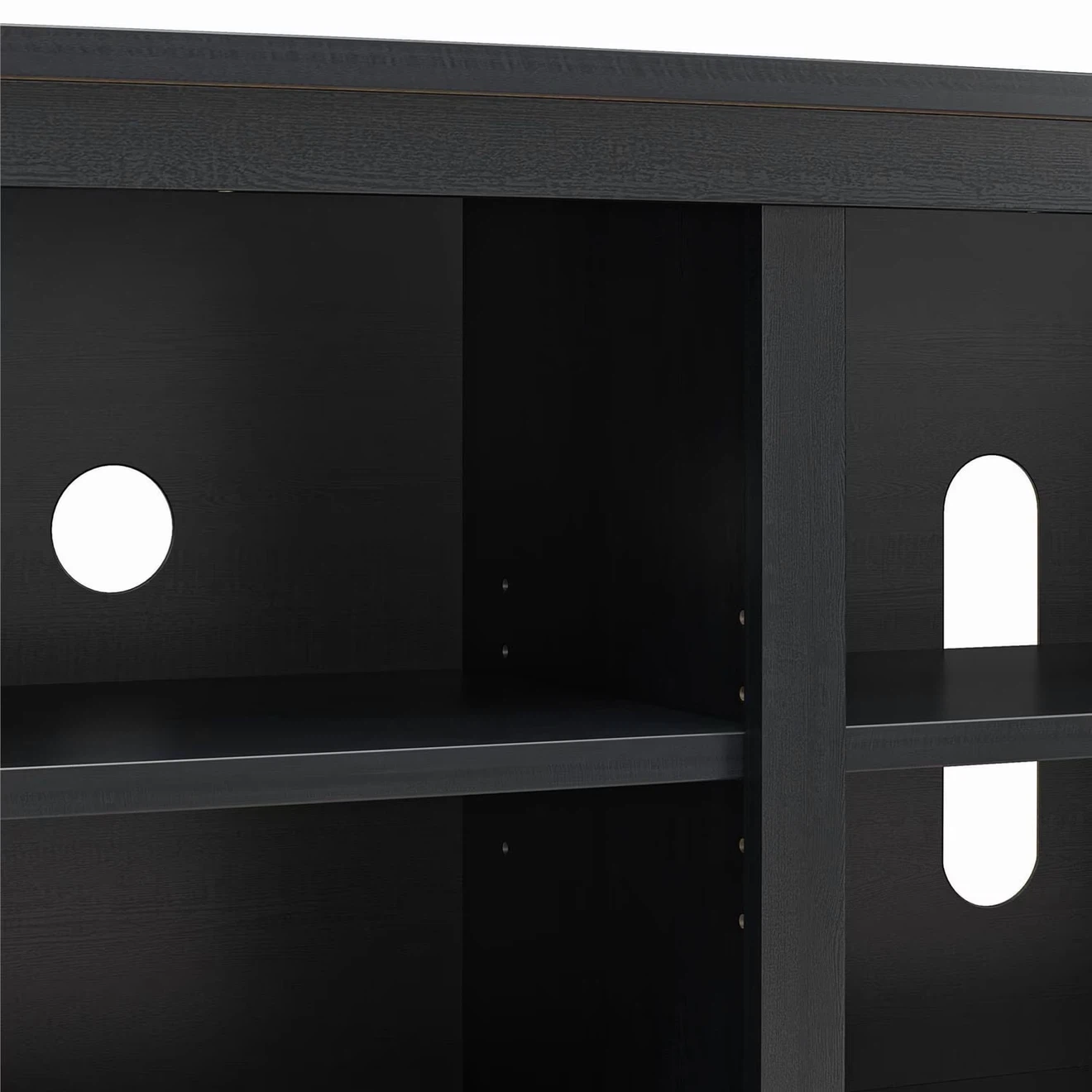 Mainstays Parsons TV Stand for TVs up to 50", Black Wood - photo 5