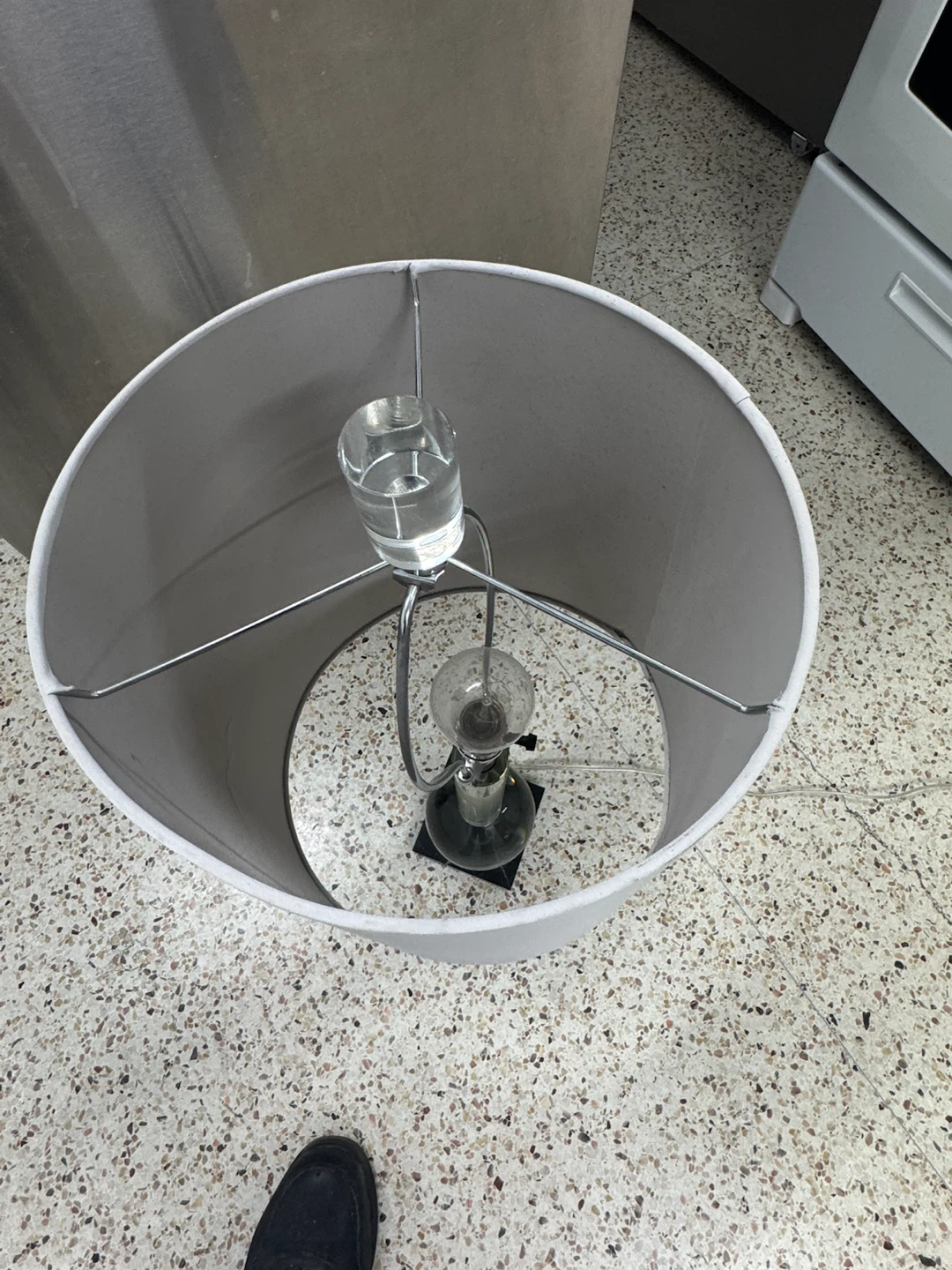 Table Lamp with Clear Orb Base