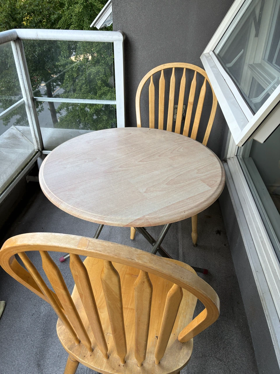Wooden Bistro Table and Chairs Set