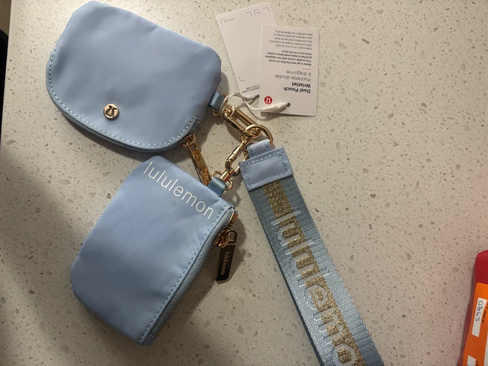 Lululemon Dual Pouch Wristlet - Light Blue