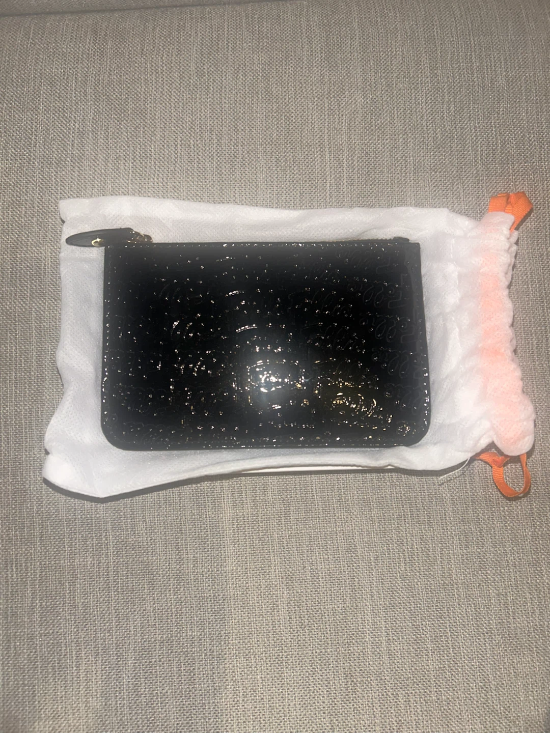 Folli Follie Black Patent Clutch with Dust Bag and Box - photo 3