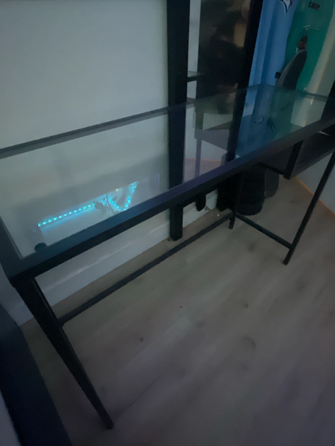 Black Metal Glass Desk