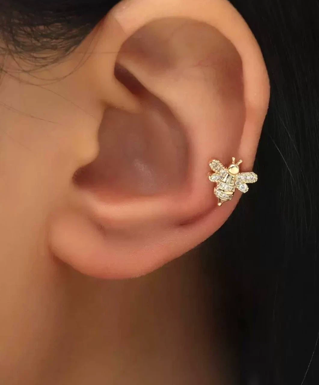Crystal Bee Ear Cuff