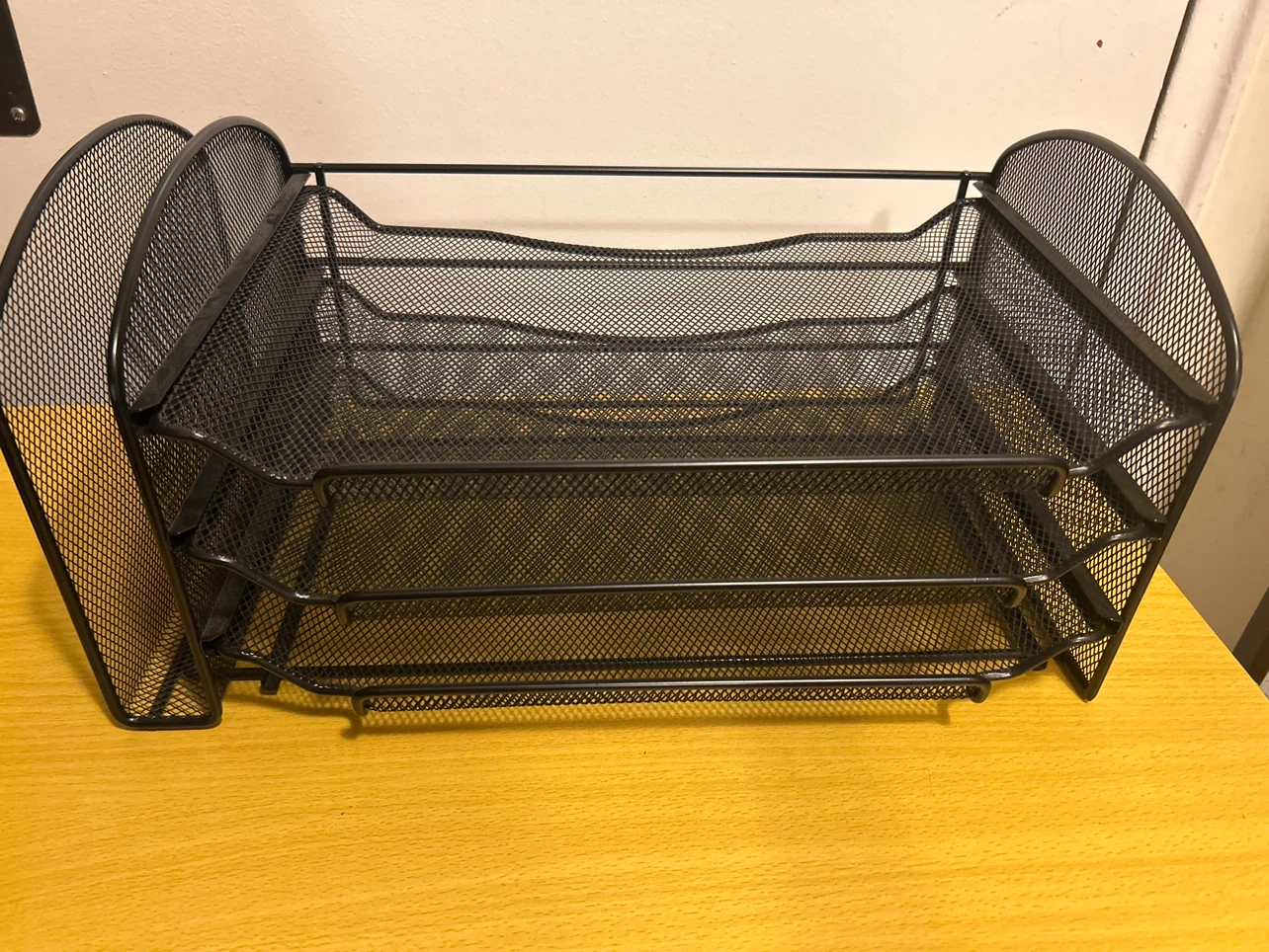 Black Mesh Desk Organizer Tray