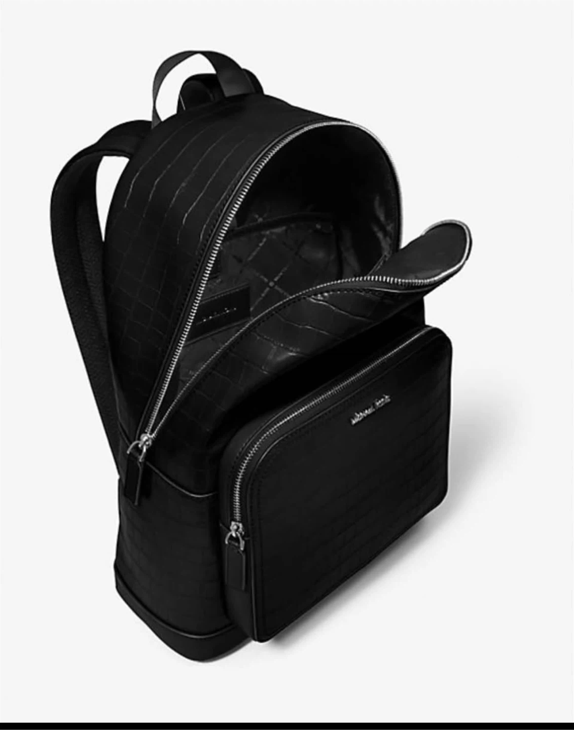 Michael Kors Black Croc Embossed Backpack - photo 4